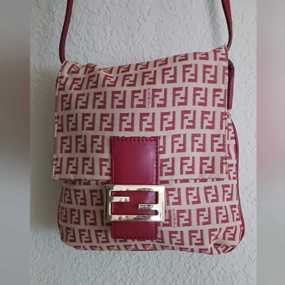 Fendi Red and Cream Women's Bag